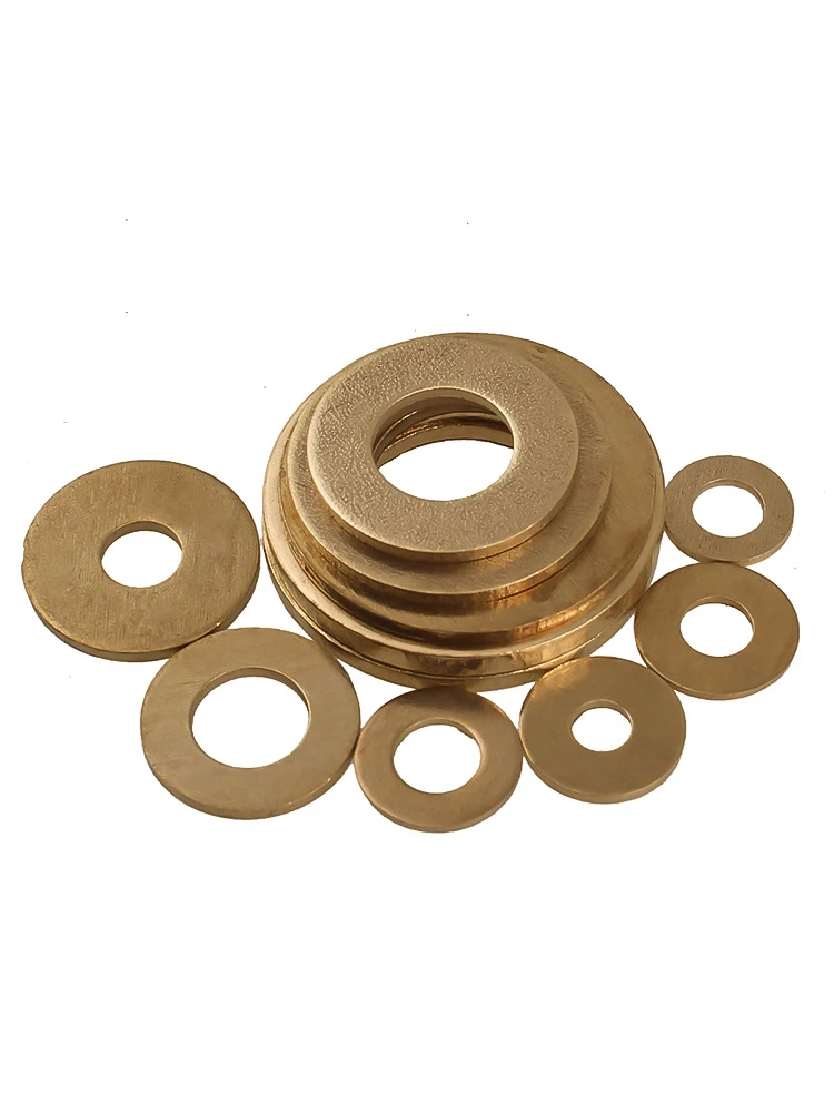 

1/2/5/10/20/30/50pcs M6-M24 Solid Copper Washer Flat Ring Gasket Spacer Washers Fastener Hardware Thickness 0.5mm-3mm Mulit-Size