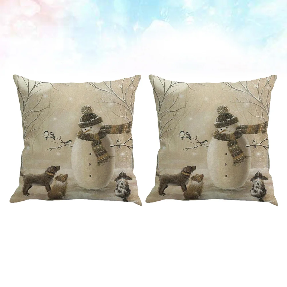 2Pcs Christmas Pillow Case Snowman Pillow Cover Decorative Throw Pillow Cushion Covers Protector Holiday Home Decoration
2Pcs Christmas Pillow Case Snowman Pillow Cover Decorative Throw Pillow Cushion Covers Protector Holiday Home Decoration