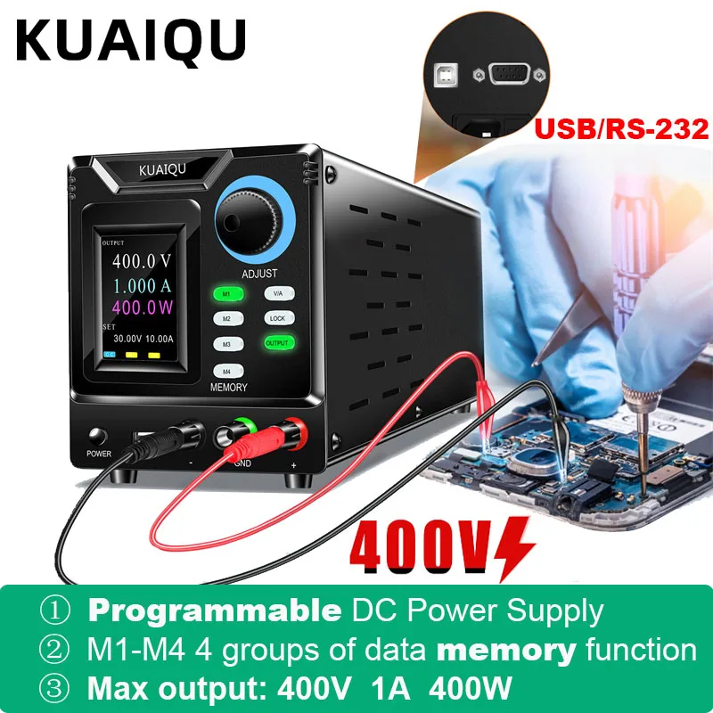 400V Laboratory Programmable DC Power Supply 30V 200V 300V Variable Voltage Regulator For Battery Circuit Board Aging LED Test
400V Laboratory Programmable DC Power Supply 30V 200V 300V Variable Voltage Regulator For Battery Circuit Board Aging LED Test