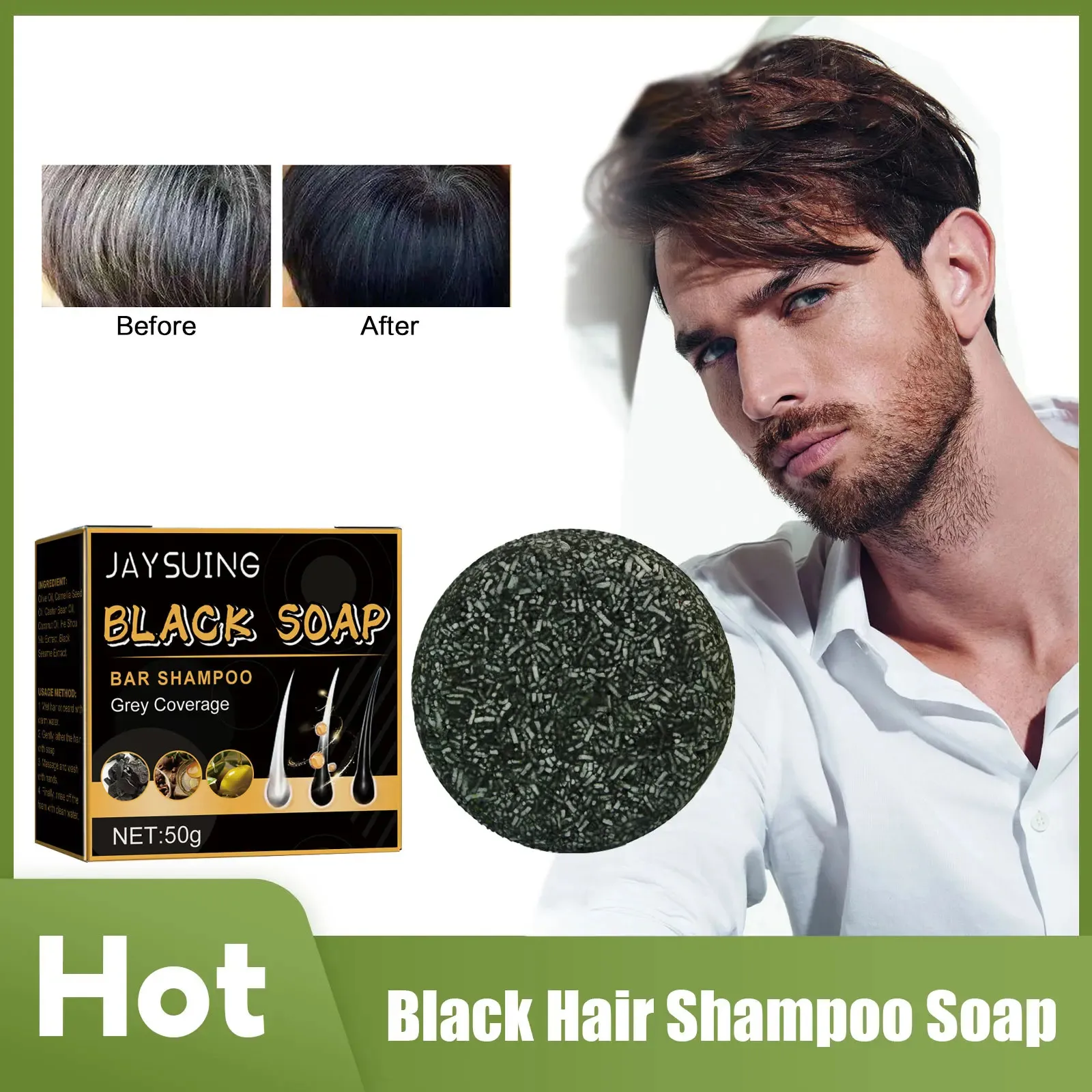 White Hair Darkening Shampoo Soap Restore Gray Beard and Hair Natural Color Soap Gray White To Black Dye Hair Fixing Shampoo Bar
White Hair Darkening Shampoo Soap Restore Gray Beard and Hair Natural Color Soap Gray White To Black Dye Hair Fixing Shampoo Bar