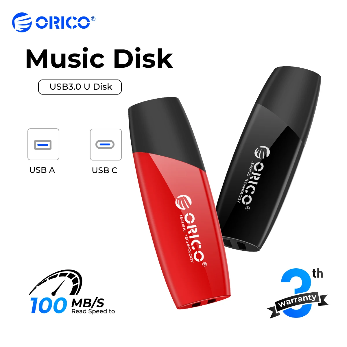 

ORICO New Trend USB3.0 USB Flash Drives 32GB 64GB 128GB 256GB Pen Drive USB 3.0 Stick Pendrive Black Red for External Storage