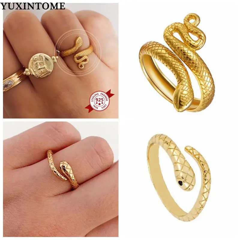 Gold-plated silver Personality Punk style rings Snake-shaped Simple style rings for Women Fashion Party Wedding Jewelry Gift
Gold-plated silver Personality Punk style rings Snake-shaped Simple style rings for Women Fashion Party Wedding Jewelry Gift
