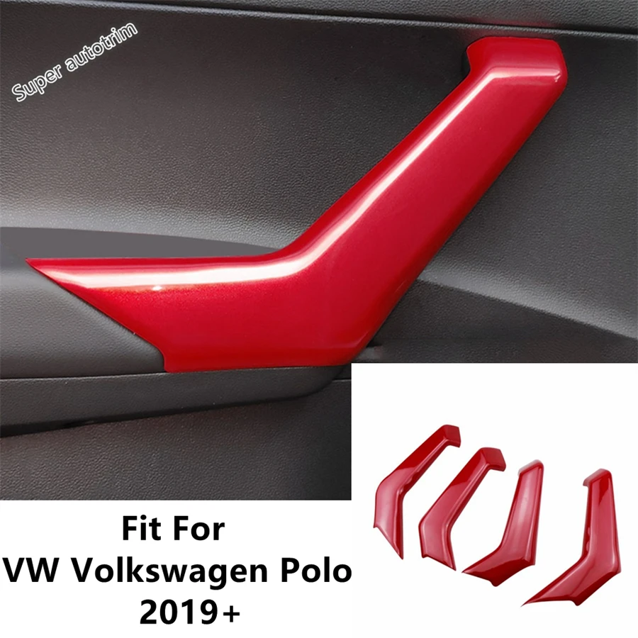Car Inner Door Armrest Panel Strip Decoration Sequins Cover Trim For VW Volkswagen Polo 2019 - 2023 ABS Red Accessories Interior 
Car Inner Door Armrest Panel Strip Decoration Sequins Cover Trim For VW Volkswagen Polo 2019 - 2023 ABS Red Accessories Interior