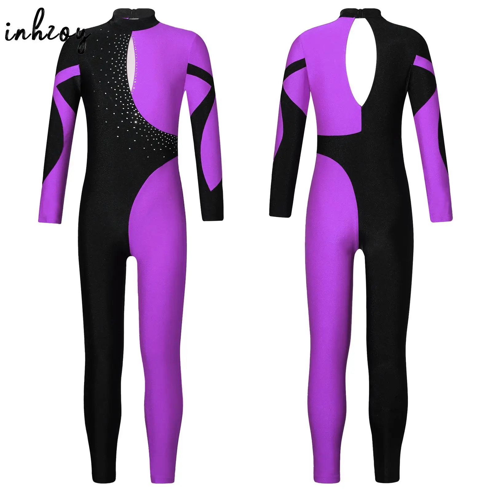 Kids Color Block Rhinestone Gymnastics Leotards Dancewear Unitard Teens Full Body Sports Dance Bodysuit Workout Skating Jumpsuit
Kids Color Block Rhinestone Gymnastics Leotards Dancewear Unitard Teens Full Body Sports Dance Bodysuit Workout Skating Jumpsuit