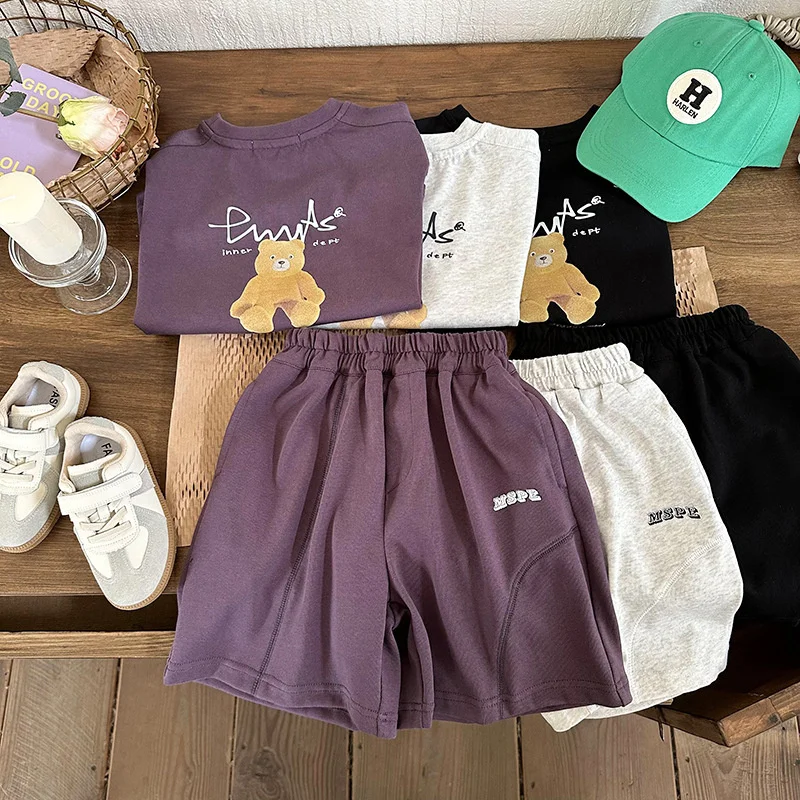 Girls T-shirt+Shorts Kids Suits 2PCS/Set 2023 Black Spring Autumn Cotton Summer Sport Teenagers Children Clothing
Girls T-shirt+Shorts Kids Suits 2PCS/Set 2023 Black Spring Autumn Cotton Summer Sport Teenagers Children Clothing