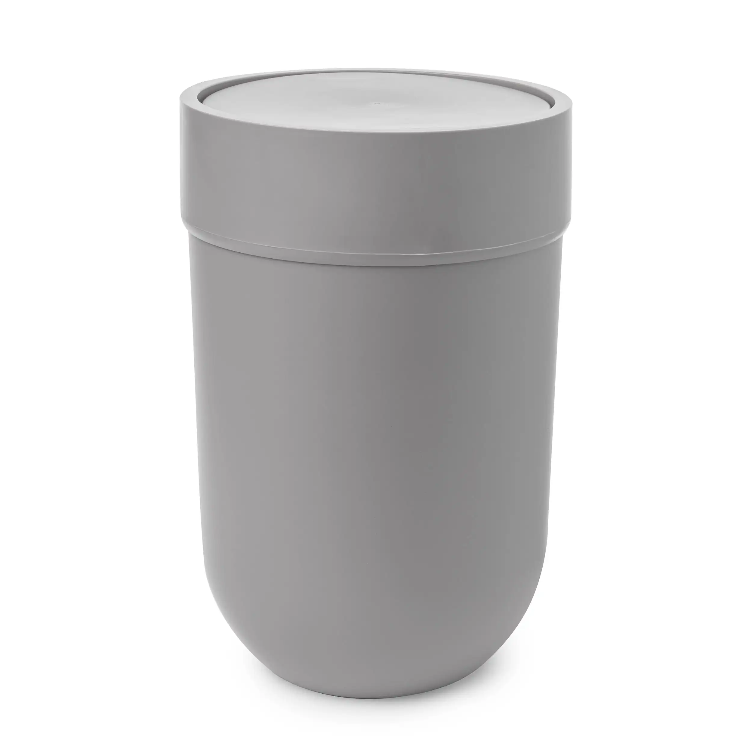 

Umbra 1.6 gal Touch Plastic Swing Top Lid Bathroom Trash Can, Grey