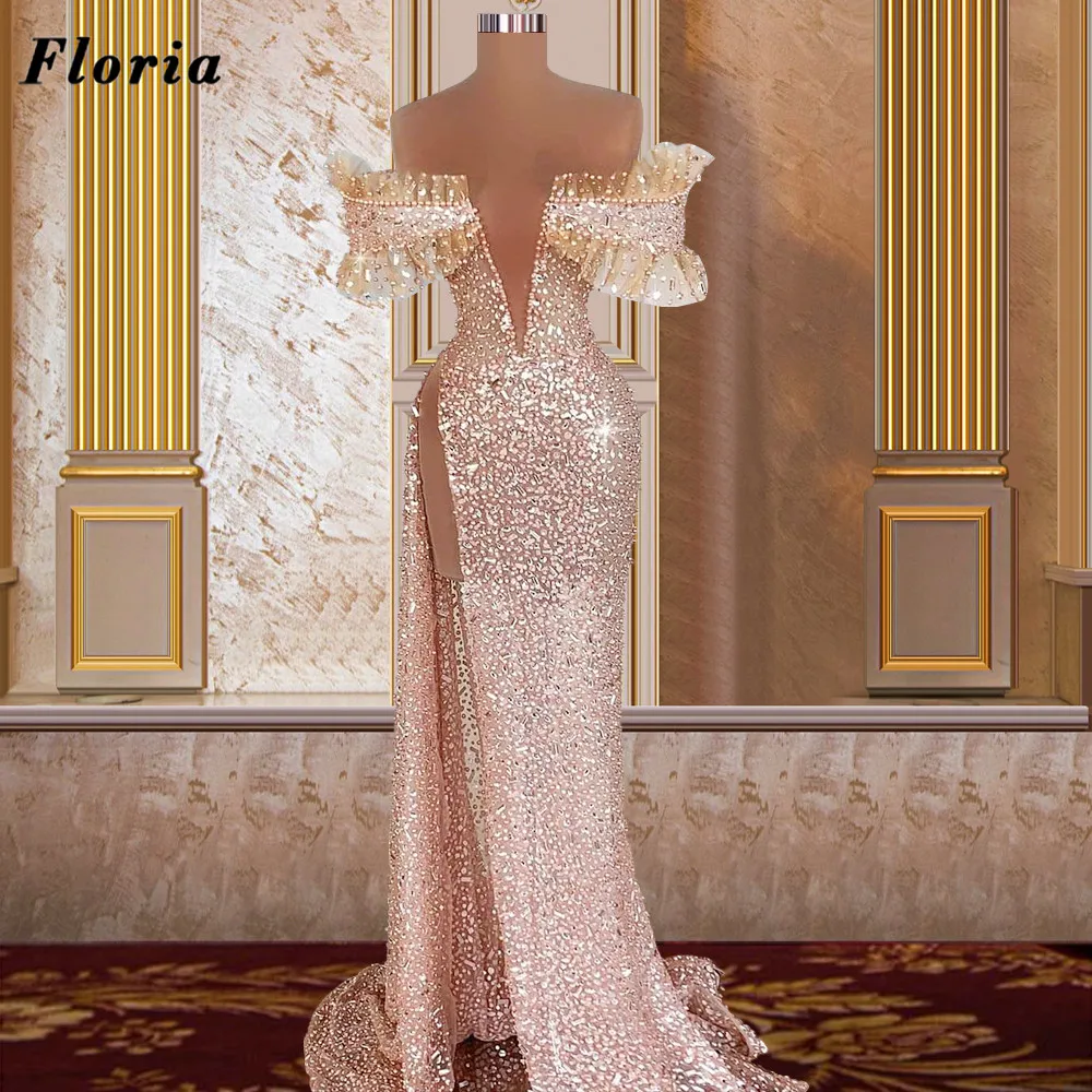 Handmade Beading Evening Dresses Luxury Illusion High Split Prom Dresses Sparkly Long Pink Pearls Red Carpet Dress 2022 Robes
Handmade Beading Evening Dresses Luxury Illusion High Split Prom Dresses Sparkly Long Pink Pearls Red Carpet Dress 2022 Robes