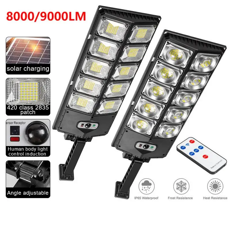 Мощный светодиодный уличный фонарь на солнечной батарее с датчиком, 9000 люмен, солнечный садовый фонарь, водонепроницаемый солнечный светильник льник, настенный светильник для двора, уличная лампа
Мощный светодиодный уличный фонарь на солнечной батарее с датчиком, 9000 люмен, солнечный садовый фонарь, водонепроницаемый солнечный светильник льник, настенный светильник для двора, уличная лампа