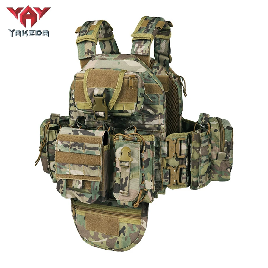 YAKEDA Quick Release Chaleco Tactical Plate Carrier Cobra buckle Molle Crotch Protection Tactical Vest 1000D polyester
YAKEDA Quick Release Chaleco Tactical Plate Carrier Cobra buckle Molle Crotch Protection Tactical Vest 1000D polyester