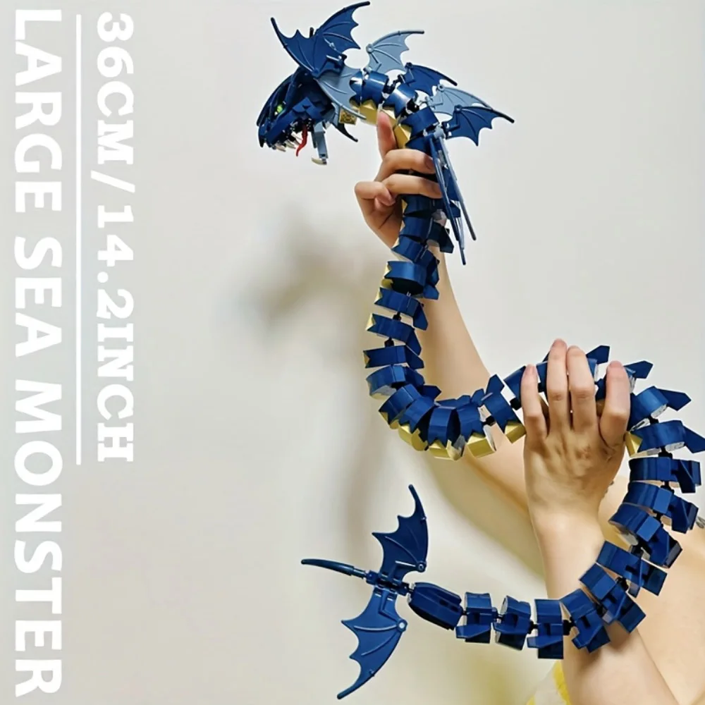 Creative IDEAS Serpent of The Deep Building Blocks with LightSea Monster Model Toys Display Collection Christmas Gifts Creative IDEAS Serpent of The Deep Building Blocks with LightSea Monster Model Toys Display Collection Christmas Gifts