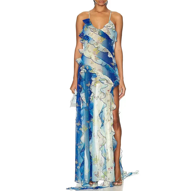 Women Spaghetti Strap Summer Dress Maxi Floral Print Sleeveless Slim Fit Long Casual Holiday Slip Dress 2023
Women Spaghetti Strap Summer Dress Maxi Floral Print Sleeveless Slim Fit Long Casual Holiday Slip Dress 2023