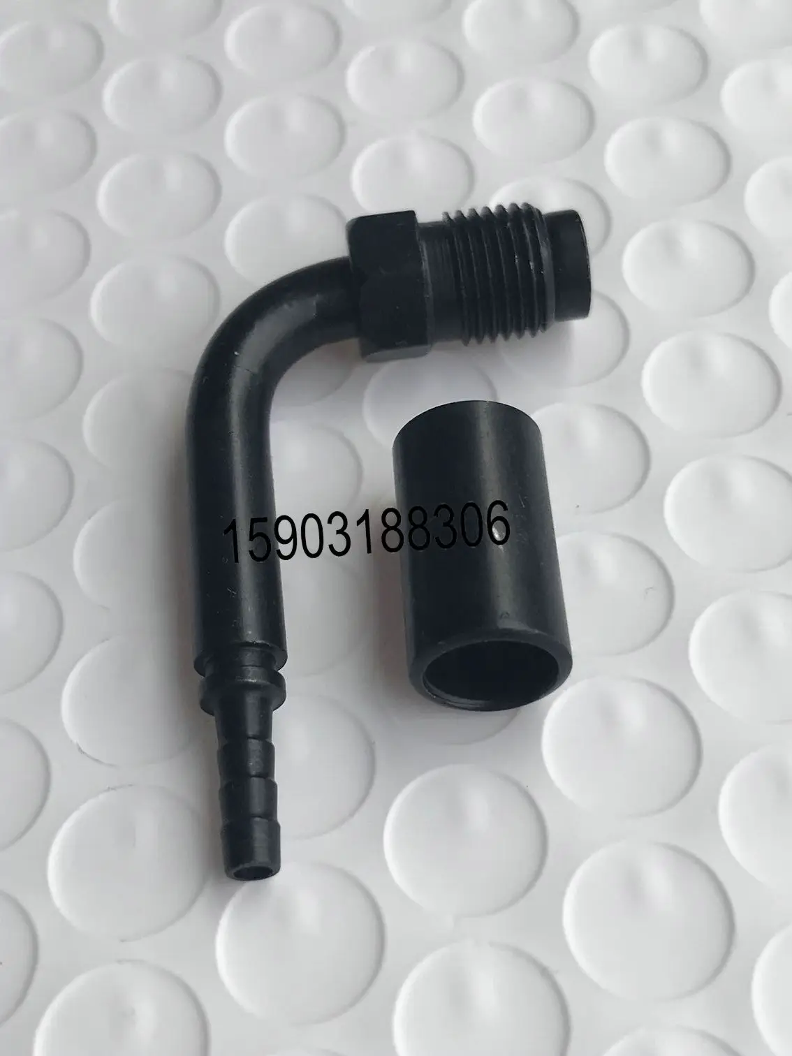 

an3 3an -an3 m10*1 90 degree iron material black color male crimp brake fittings adapter for PTFE brake oil hose