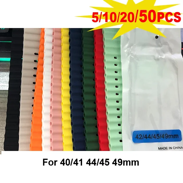 

Wholesale Silicone Band for Watch 49mm 45mmm 44mm 40mm 41mm Silicone Bracelet 40mm 41mm 44mm 45mm 49mm