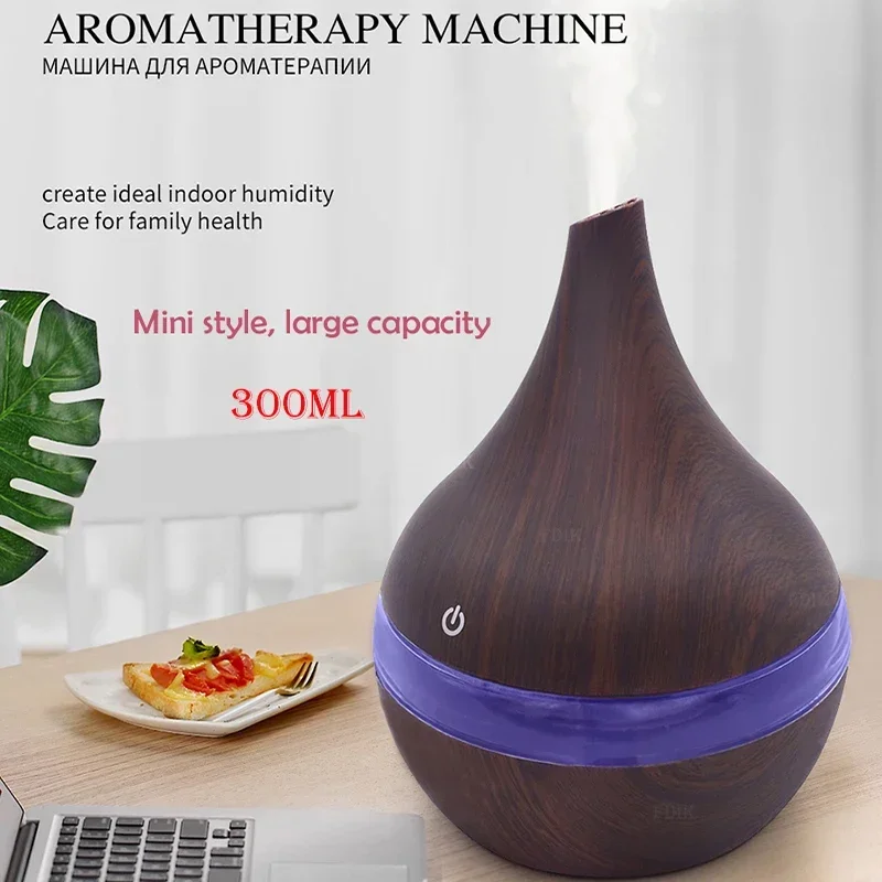 

300ML Electric Aroma Air Diffuser Ultrasonic Air Humidifier USB Home Essential Oil Aromatherapy Cool Mist Maker with Led Light