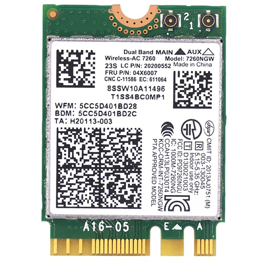 for Lenovo T440 X240 Y40 Y70 Y50 7260AC Wireless Network Card 4.0 Bluetooth 04X6007
for Lenovo T440 X240 Y40 Y70 Y50 7260AC Wireless Network Card 4.0 Bluetooth 04X6007