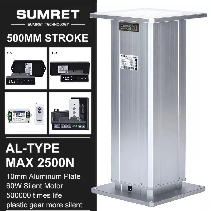 500mm Stroke Lifting Column Table 12V 24V For Adjustable Height Desk 1/2/3/4 PCS Lift Synchronize Control 433mhz RF eWelink APP
500mm Stroke Lifting Column Table 12V 24V For Adjustable Height Desk 1/2/3/4 PCS Lift Synchronize Control 433mhz RF eWelink APP