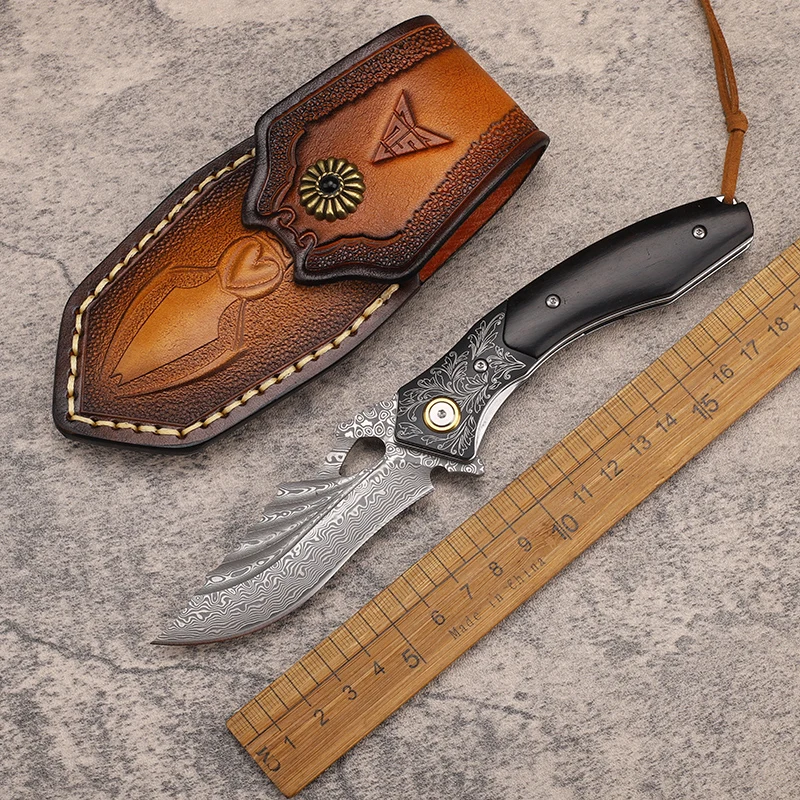 VG 10 Damascus Forged Folding Knife High hardness Outdoor Camping Portable Defensive EDC Folding Knife
VG 10 Damascus Forged Folding Knife High hardness Outdoor Camping Portable Defensive EDC Folding Knife