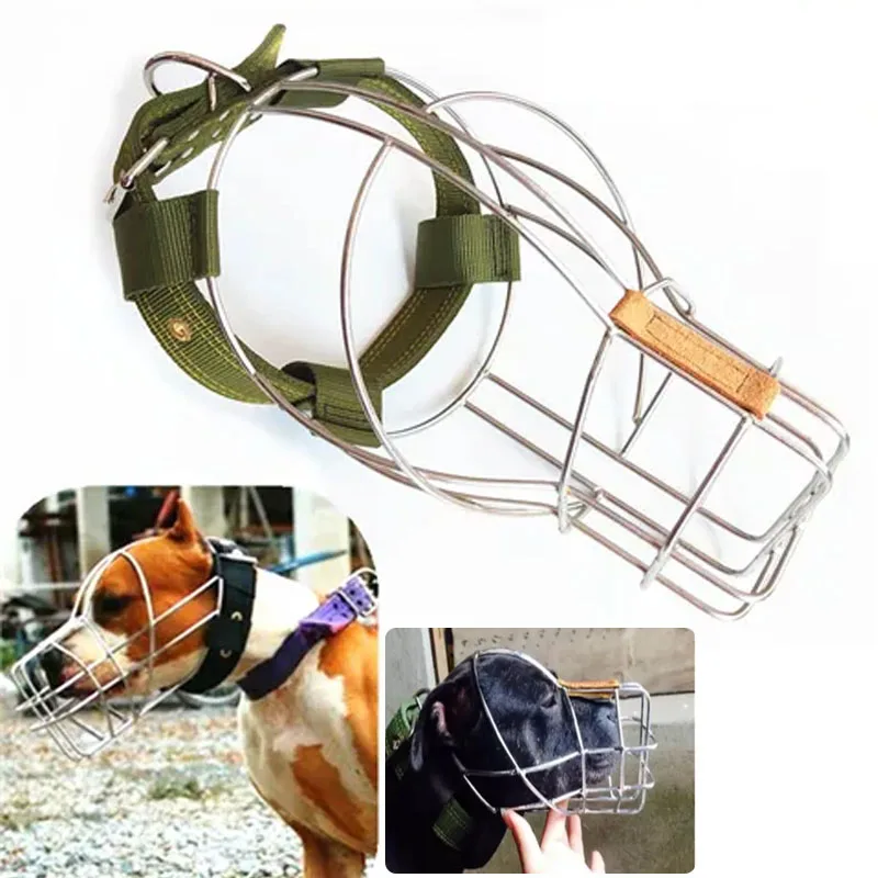 Dog Tactical Stainless steel Training Impact Anti Bite Head Cover, Mouth Cage, Pitbull Dugao Hunting Dog For Medium and Large 
Dog Tactical Stainless steel Training Impact Anti Bite Head Cover, Mouth Cage, Pitbull Dugao Hunting Dog For Medium and Large