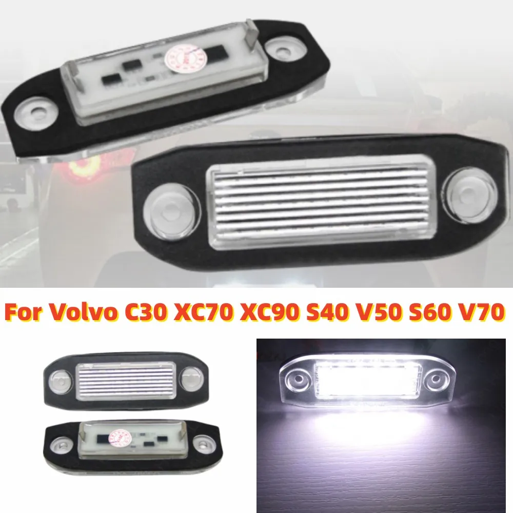 

2Pcs Car LED Number License Plate Light Lamp Error Free for Volvo S80 XC90 S40 V60 XC60 S60 C70 V50 XC70 V70 Xenon White