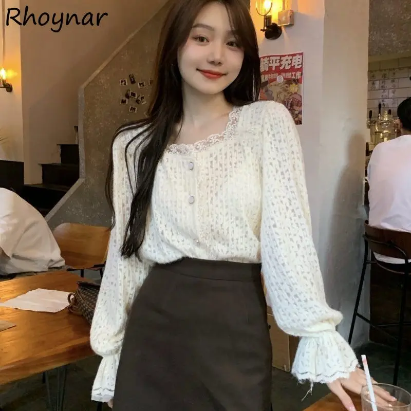 Flare Sleeve Shirts Women Autumn Square Collar French Style Elegant Single Breasted Chic Cozy Female All-match Patchwork College
Flare Sleeve Shirts Women Autumn Square Collar French Style Elegant Single Breasted Chic Cozy Female All-match Patchwork College