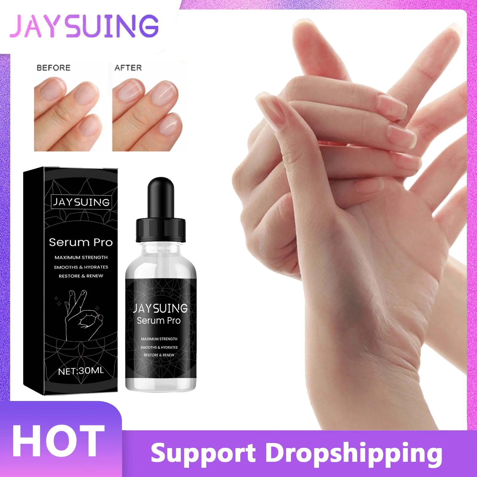 Nail Repair Serum Anti Infection Fungus Removal Paronychia Nourishing Soft Thickening Strengthen Nail Fungal Treatment Essence
Nail Repair Serum Anti Infection Fungus Removal Paronychia Nourishing Soft Thickening Strengthen Nail Fungal Treatment Essence
