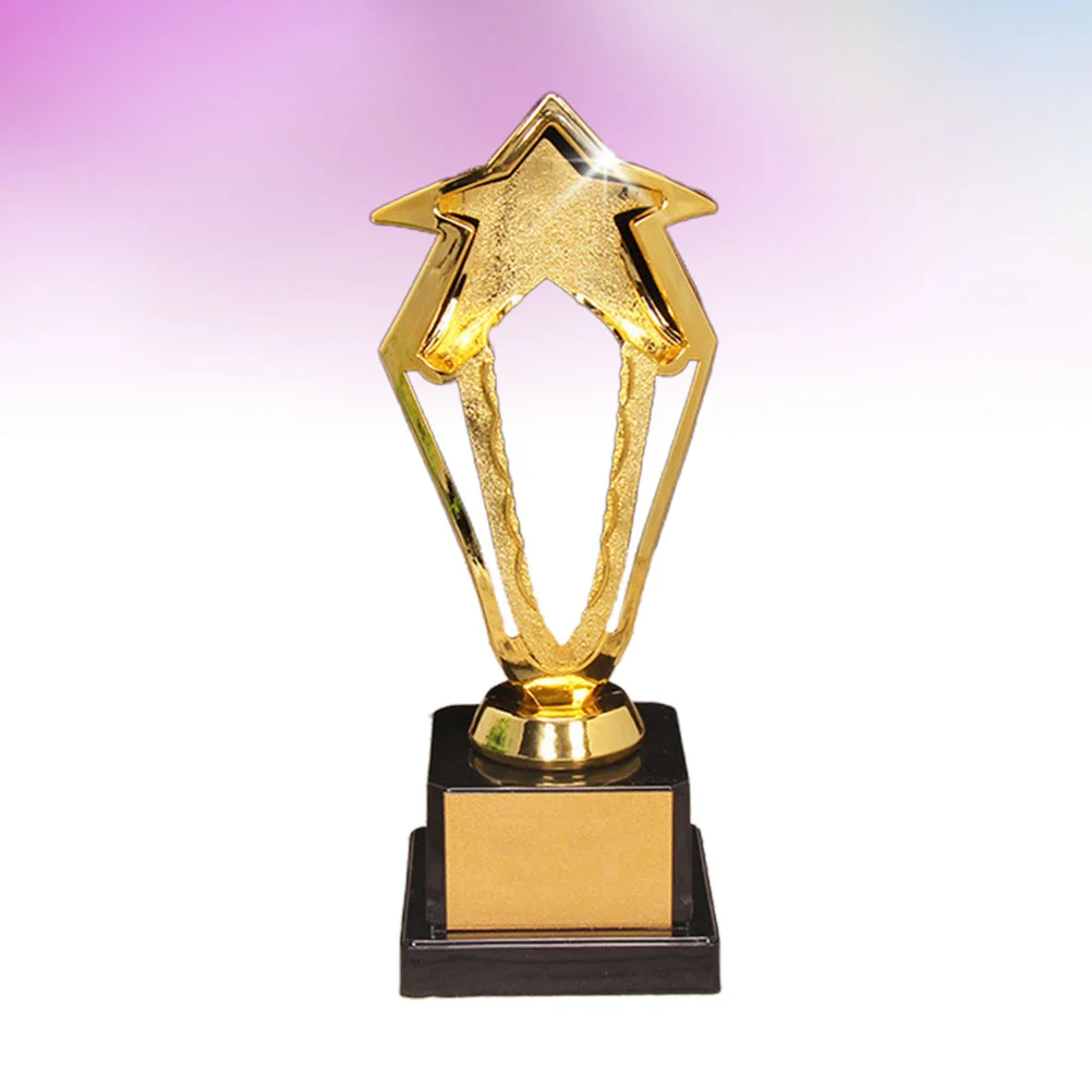 

Gold Star Golden Award Trophy Prize Model Award Gold Prize Appreciation Trophies Plastic Cup Kids Ceremony Gift Football Toys