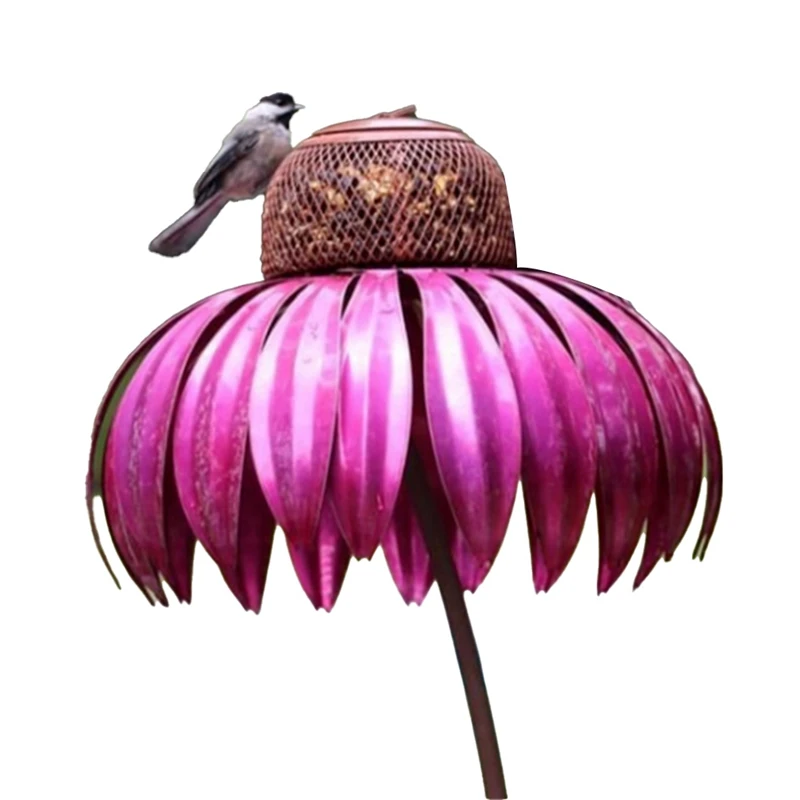 Новая бутылка-кормушка для птиц с подставкой, уличная садовая кормушка для птиц в форме цветка