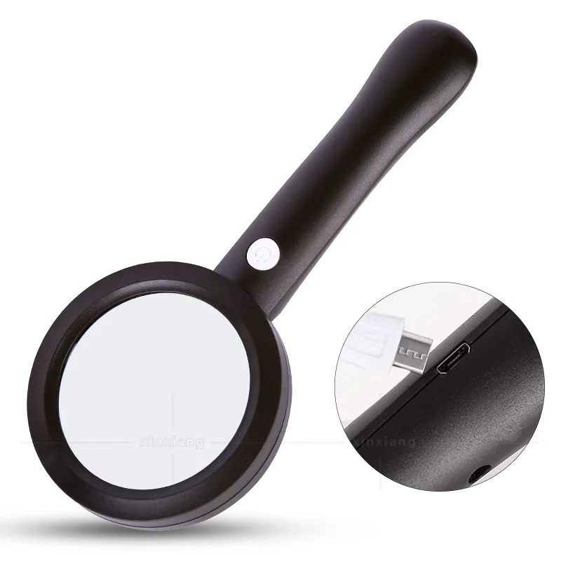 Handheld 6X Magnifying Glass Rechargeable Nine Led Lights Elderly Lighting Magnifying Glass Old Man Handheld Reading Glasses
Handheld 6X Magnifying Glass Rechargeable Nine Led Lights Elderly Lighting Magnifying Glass Old Man Handheld Reading Glasses