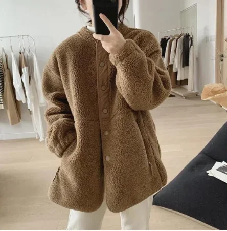 Winter Clothes Women Jackets for Women Lambwool Coat Korean Fashion New In Loose OverSize Thick Parkas Long Sleeve Top Coats
Winter Clothes Women Jackets for Women Lambwool Coat Korean Fashion New In Loose OverSize Thick Parkas Long Sleeve Top Coats