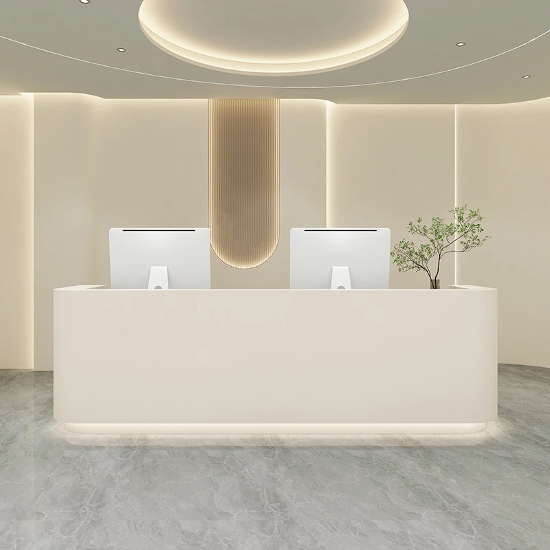 

Modern Office Reception Desks Front Checkout Retail Store Cashier Counter Salon Clothing Rezeption Desk Beauty Bar Furniture