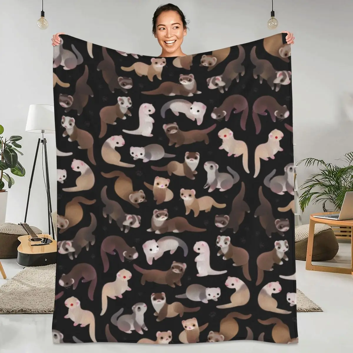 Ferret Super Warm Blankets Weasel Nature Animal Picnic Throw Blanket Winter Funny Customized Flannel Bedspread Sofa Bed Cover
Ferret Super Warm Blankets Weasel Nature Animal Picnic Throw Blanket Winter Funny Customized Flannel Bedspread Sofa Bed Cover