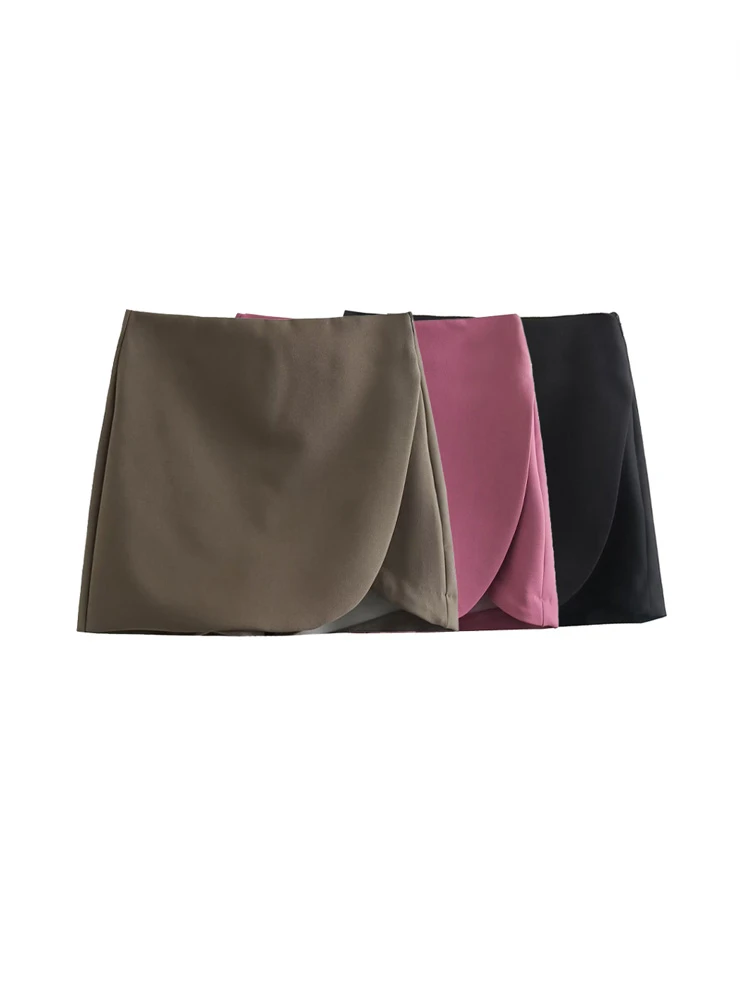 TRAF Women Fashion Pareo Style Shorts Skirts Vintage High Waist Side Zipper Female Skort Mujer summer Harajuku Casual Pants
TRAF Women Fashion Pareo Style Shorts Skirts Vintage High Waist Side Zipper Female Skort Mujer summer Harajuku Casual Pants