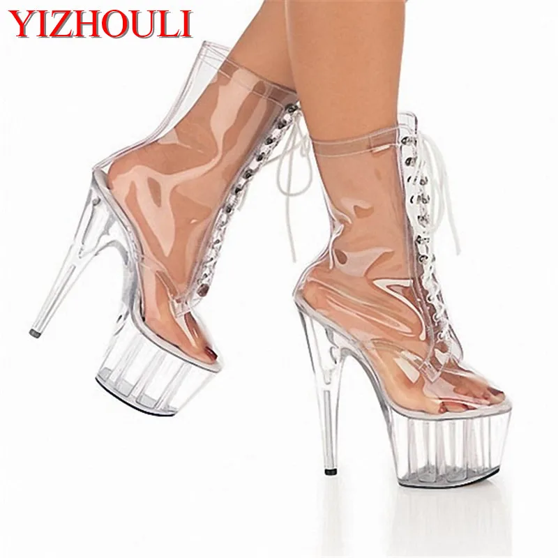 15cm Ultra Crystal High Heels Shoes Platform Sexy Boots Transparent Temptation Fun Shoes 6 Inch Crystal dance shoes
15cm Ultra Crystal High Heels Shoes Platform Sexy Boots Transparent Temptation Fun Shoes 6 Inch Crystal dance shoes