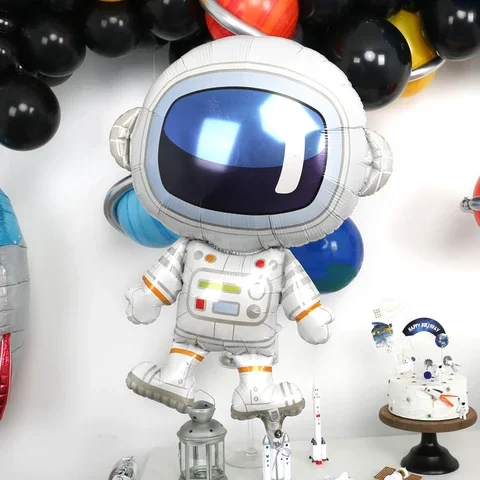 

New Space Travelling Happy Birthday party decoration 1pc outer space astronaut foil balloon ET Planet explore partner kids toys