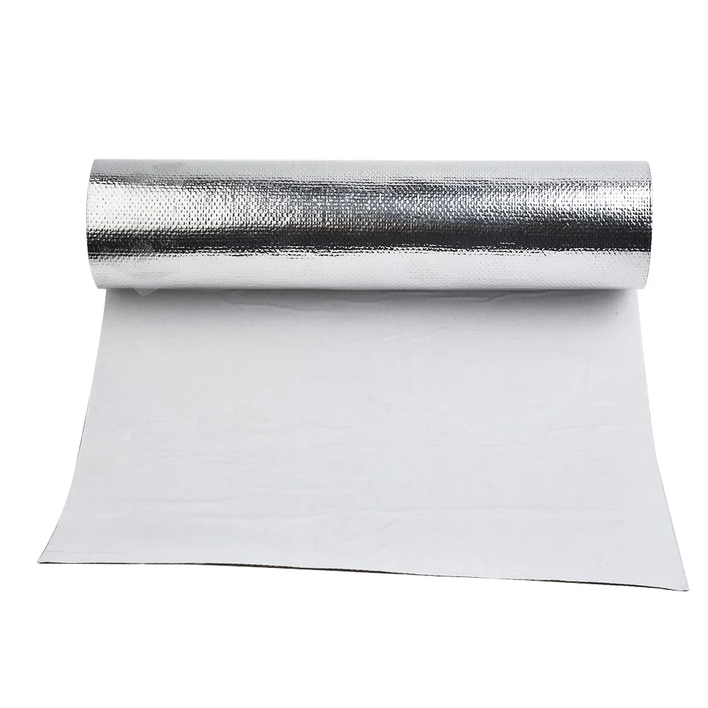 

25*50cm Car Heat Shield Insulation Hood Sound Deadener Protective Film Mat For Shielding Exhaust Bonnet Tank Engine Compartment