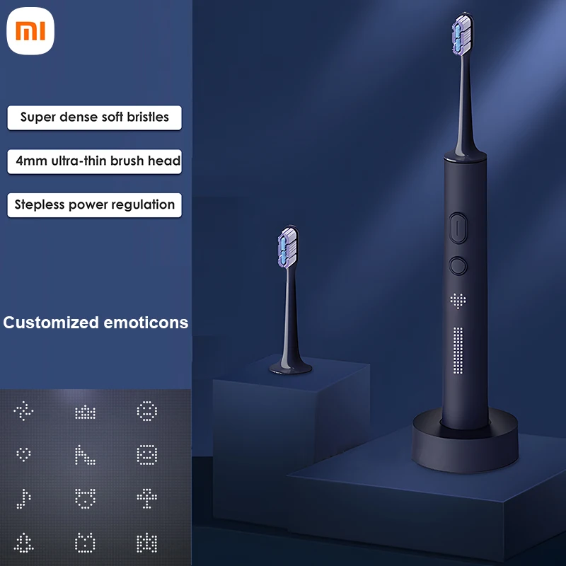 Ультразвуковая электрическая зубная щетка Xiaomi T700 для отбеливания зубов, ультразвуковая зубная щетка с вибрацией для чистки полости рта, умное приложение со светодиодным дисплеем, изготовление на заказ
Ультразвуковая электрическая зубная щетка Xiaomi T700 для отбеливания зубов, ультразвуковая зубная щетка с вибрацией для чистки полости рта, умное приложение со светодиодным дисплеем, изготовление на заказ
