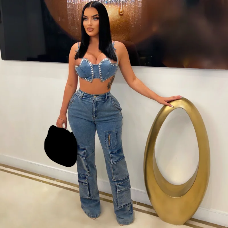 WUHE Zipper Fly Multi Pocket Front Cargo Wide Leg Denim Trousers 2023 Women Fashion Street Safari Style Straight Jeans Pants
WUHE Zipper Fly Multi Pocket Front Cargo Wide Leg Denim Trousers 2023 Women Fashion Street Safari Style Straight Jeans Pants