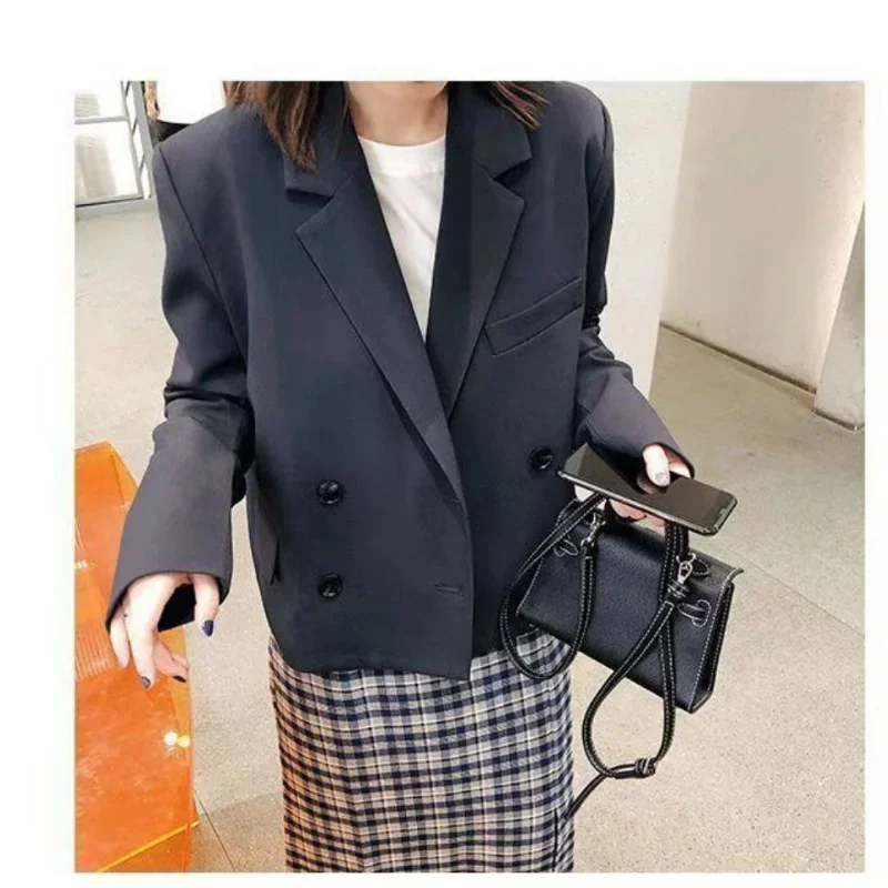 

DAYIFUN Solid Color Suit Coat Women Blazers 2024 Spring Autumn New Korean Loose Casual Tops Versatile Long sleeve Short Jackets