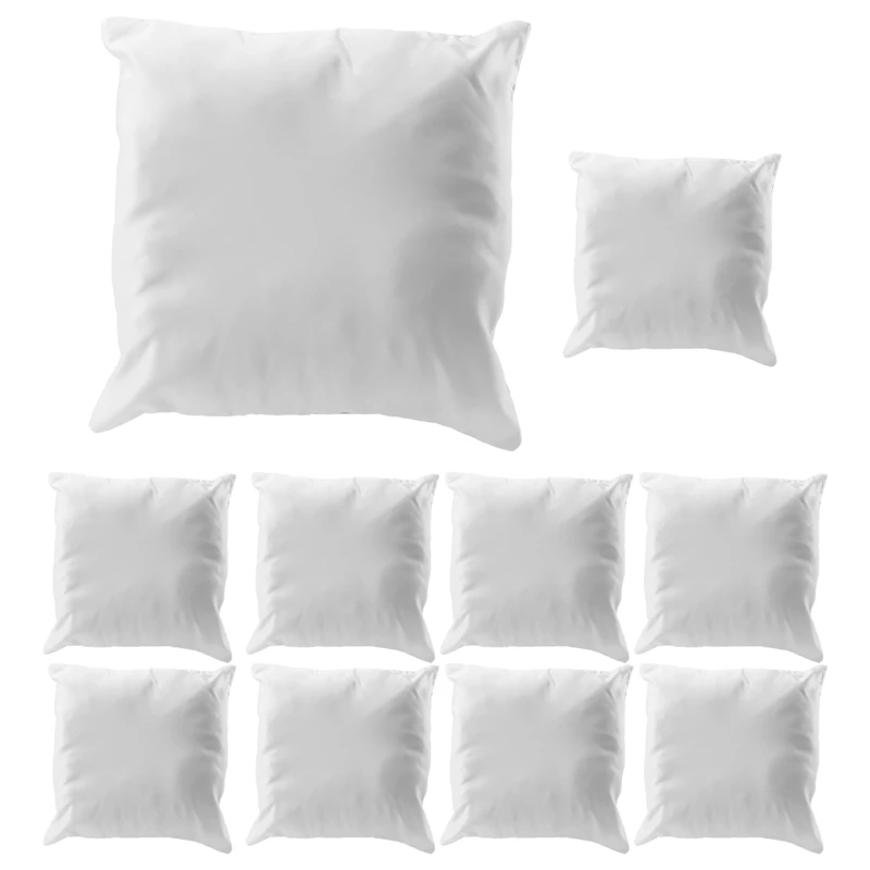 

40X40 White Plain Sublimation Blanks Pillow Case Cushion Cover Pillowcase For Heat Transfer Press As DIY Gift 10Pcs