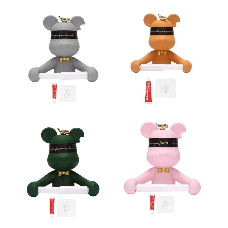 Nordic Creative Bear Resin Home Kitchen Bathroom Wall Hanging Free Punch Multi-Function Paper Towel Rack
Nordic Creative Bear Resin Home Kitchen Bathroom Wall Hanging Free Punch Multi-Function Paper Towel Rack