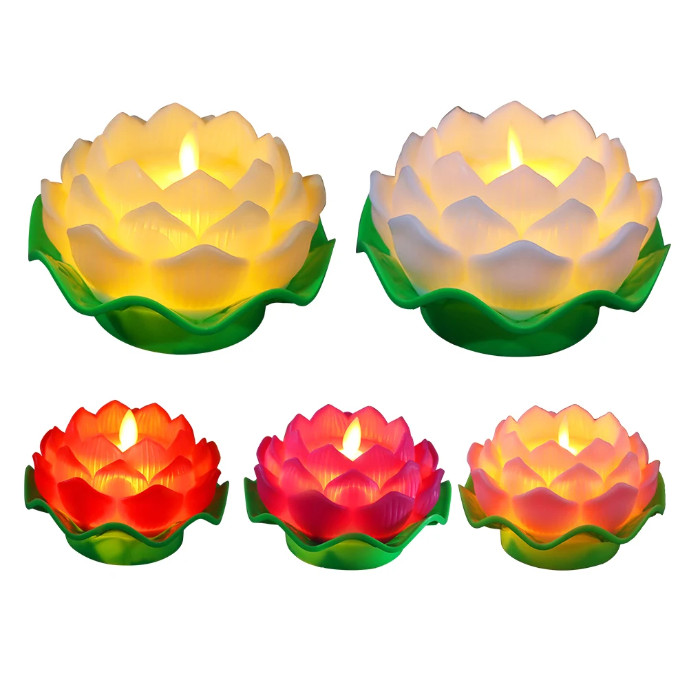 

Lotus Flower Multicolor LED Light Battery Operated Romantic Love Mood Lamp Creative Simulation Lotus Night Light Home Decoration