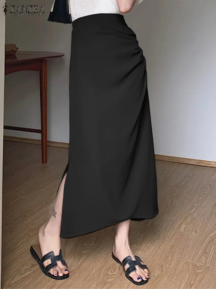 ZANZEA Elegant Side Pleats Skirt Fashion High Waist Long Jupe Women Solid Color Maxi Skirts Casual Loose A-Line Split Faldas
ZANZEA Elegant Side Pleats Skirt Fashion High Waist Long Jupe Women Solid Color Maxi Skirts Casual Loose A-Line Split Faldas