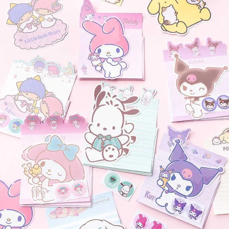 Cinnamoroll My Melody Anime Kawaii Sanrio Etter Paper Children Kuromi Pochacco Cartoon Cute Notepad Envelope Set Gifts for Kids
Cinnamoroll My Melody Anime Kawaii Sanrio Etter Paper Children Kuromi Pochacco Cartoon Cute Notepad Envelope Set Gifts for Kids