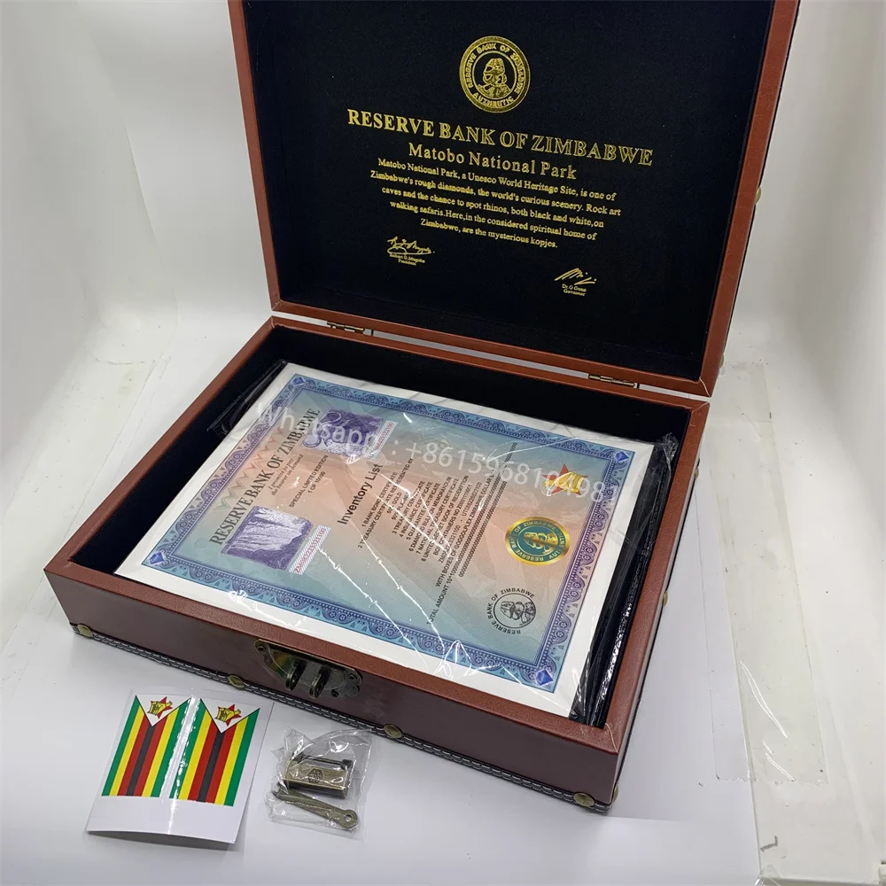 100 PCS Zimbabwe Googolplex Containers Dollar Bills Maximum Face Value Collection UV Mark and Serial Number In Box
100 PCS Zimbabwe Googolplex Containers Dollar Bills Maximum Face Value Collection UV Mark and Serial Number In Box