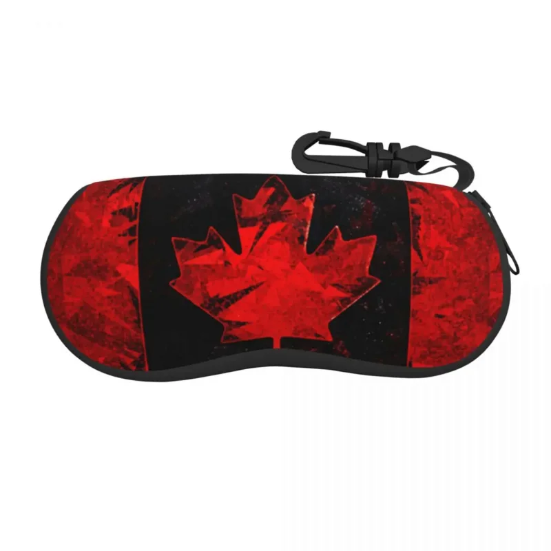 

Custom Canada Flag Shell Glasses Case Unisex Travel Canadian Patriotic Eyeglasses Case Sunglasses Protector Box