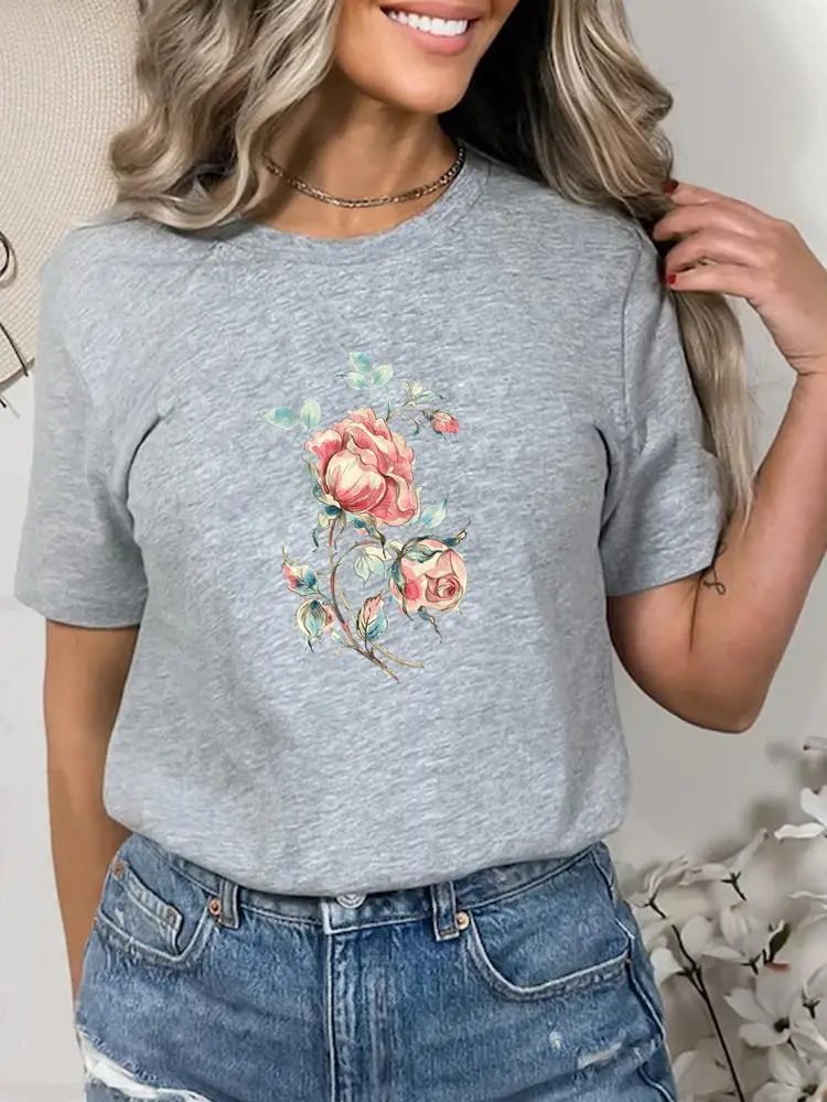 Flower Sweet Lovely 90s Short Sleeve Summer Clothes Print Graphic T-shirt Lady Fashion Women Female Shirt Tee
Flower Sweet Lovely 90s Short Sleeve Summer Clothes Print Graphic T-shirt Lady Fashion Women Female Shirt Tee