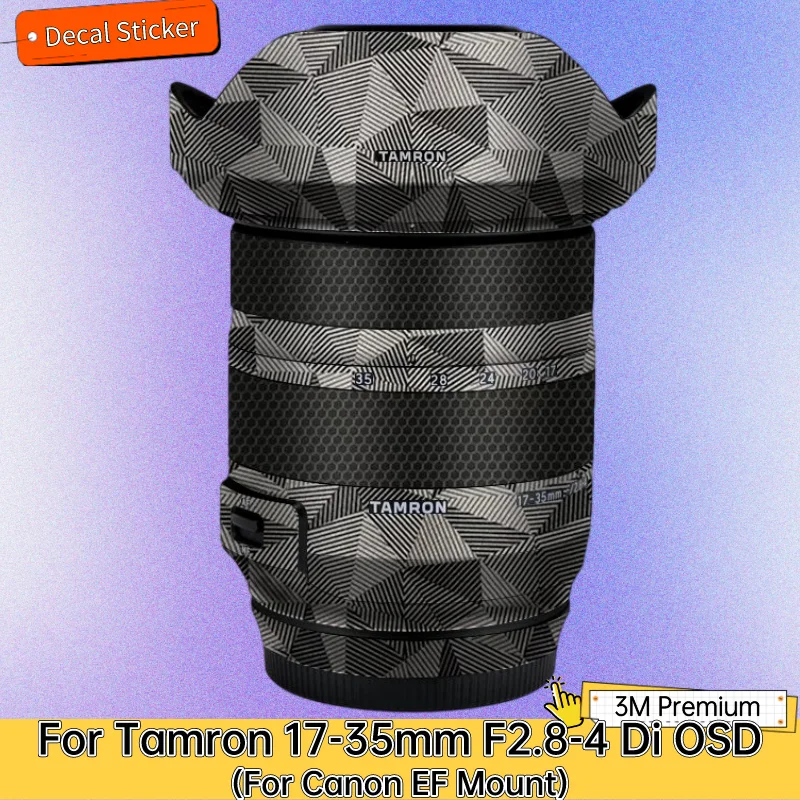 Для Tamron 17-35 мм F2.8-4 Di OSD для Canon EF Mount наклейка на рассеиватель защитная пленка защитное покрытие 17-35 A037
Для Tamron 17-35 мм F2.8-4 Di OSD для Canon EF Mount наклейка на рассеиватель защитная пленка защитное покрытие 17-35 A037