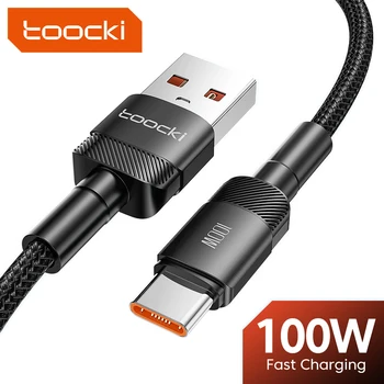 Toocki 초고속 충전 USB C 케이블, 화웨이 아너, 삼성, 샤오미, USBC 데이터 충전 케이블, 1M, 2M, 100W 상품 이미지
