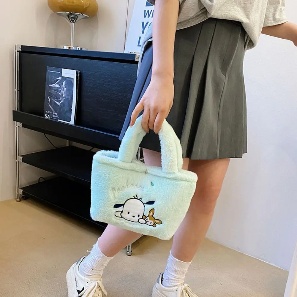 

Anime Sanrio Hello Kitty My Melody Cinnamoroll Kulomi Handbag Plush Shoulder Bag Soft Cosmetic Bag Coin Purse Christmas Gifts