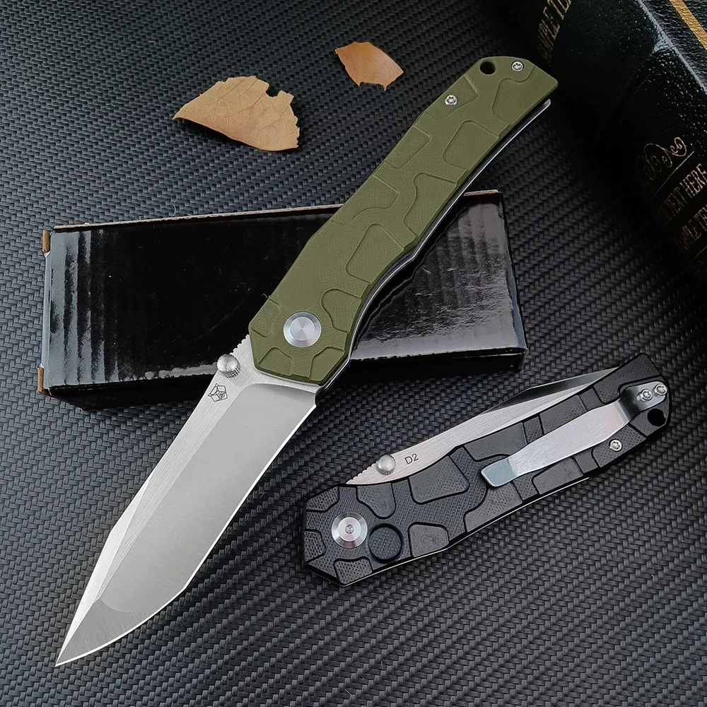 Shirogorov D2 Blade G10 Handle Tactical Folding Knife Outdoor EDC Self Defense Rescue Knife Easy Open Survival Gear, Green/Black
Shirogorov D2 Blade G10 Handle Tactical Folding Knife Outdoor EDC Self Defense Rescue Knife Easy Open Survival Gear, Green/Black